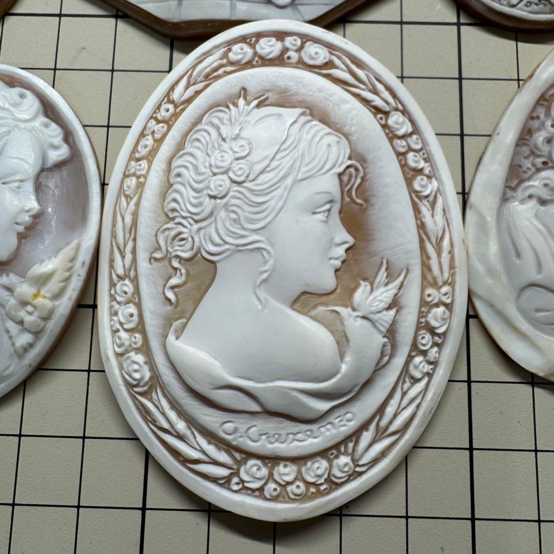 カメオ　１０点セット　ハンドメイド　シェル　刻印あり