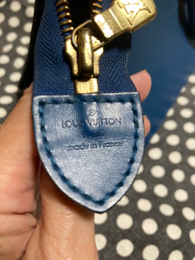 【LOUIS VUITTON】ハンドバッグ　サック トリアングル　エピ　ブルー