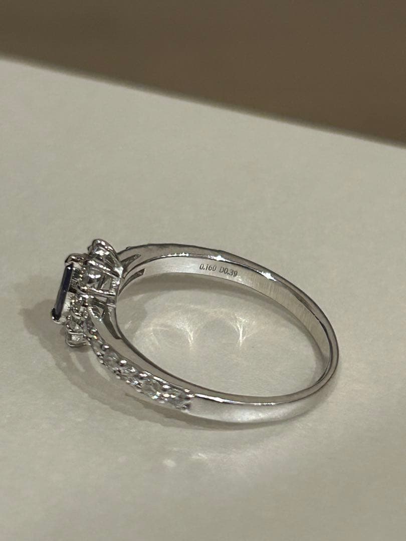 鑑別書付★未使用に近い美品★希少石アレキサンドライト×ダイヤモンドプラチナリング