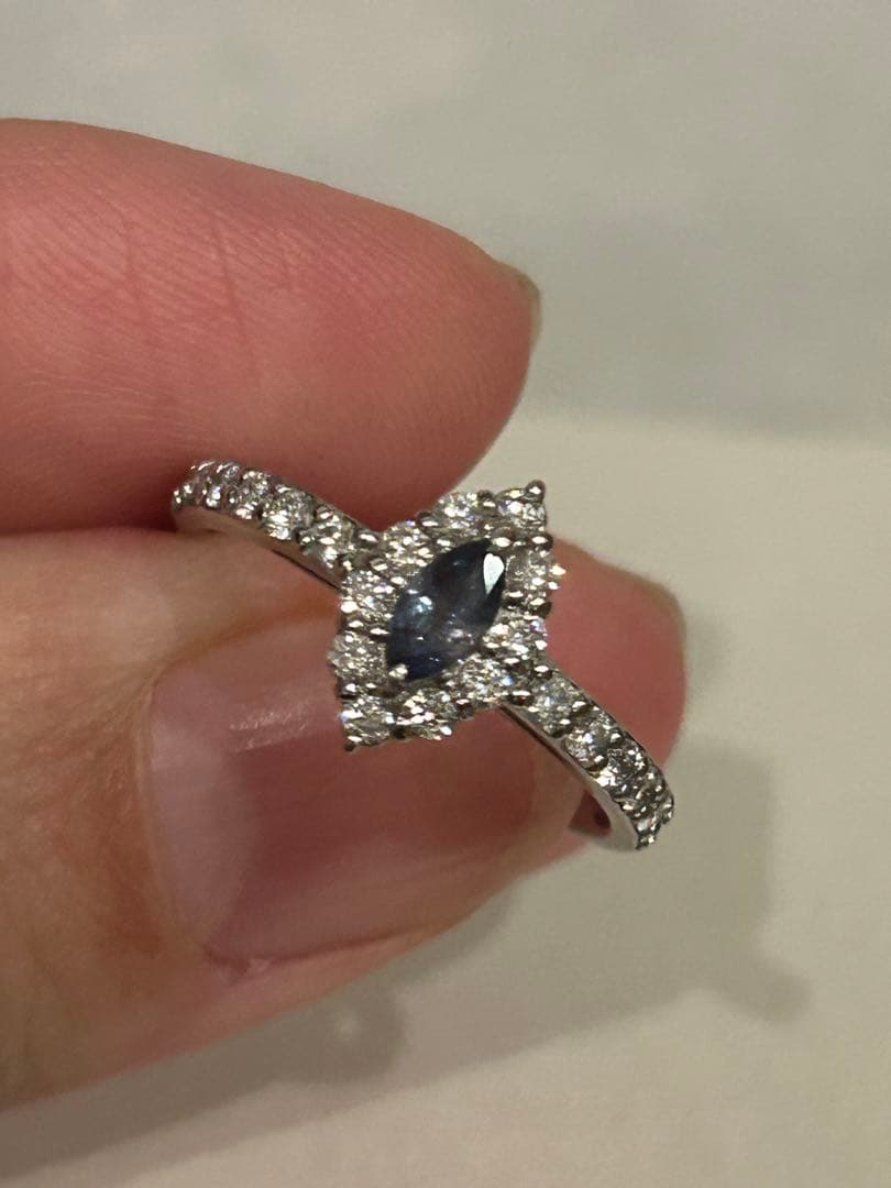 鑑別書付★未使用に近い美品★希少石アレキサンドライト×ダイヤモンドプラチナリング