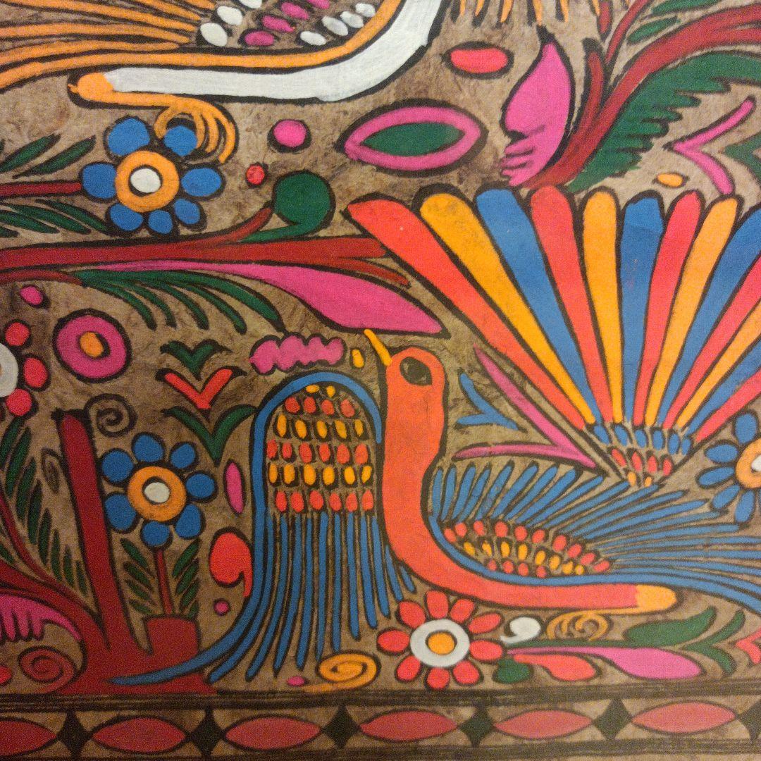 ビンテージメキシコ絵画　メキシコ伝統アマテアート