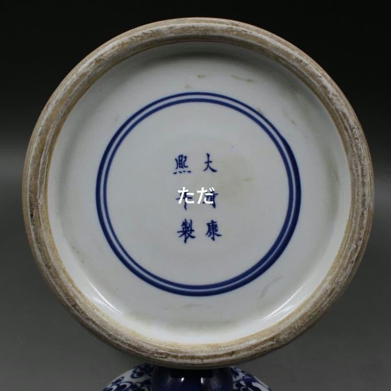 青花に花鳳紋将軍缶 景徳鎮 陶磁器 装飾品 現代工芸品