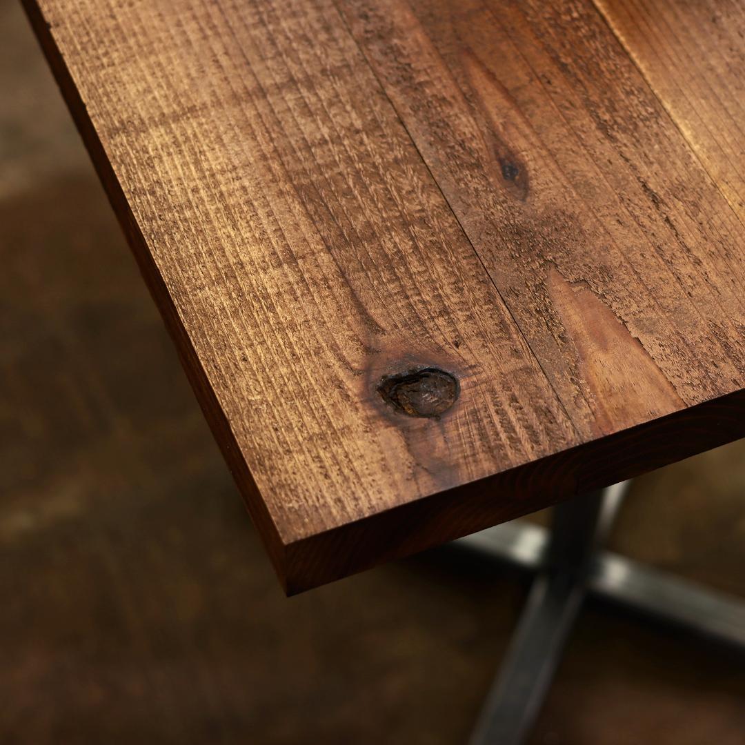ヴィンテージ｜足場板｜カフェテーブル｜サイドテーブル｜ダークブラウン