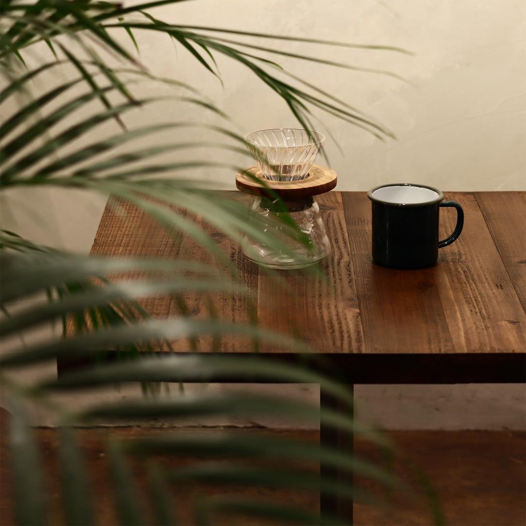 ヴィンテージ｜足場板｜カフェテーブル｜サイドテーブル｜ダークブラウン