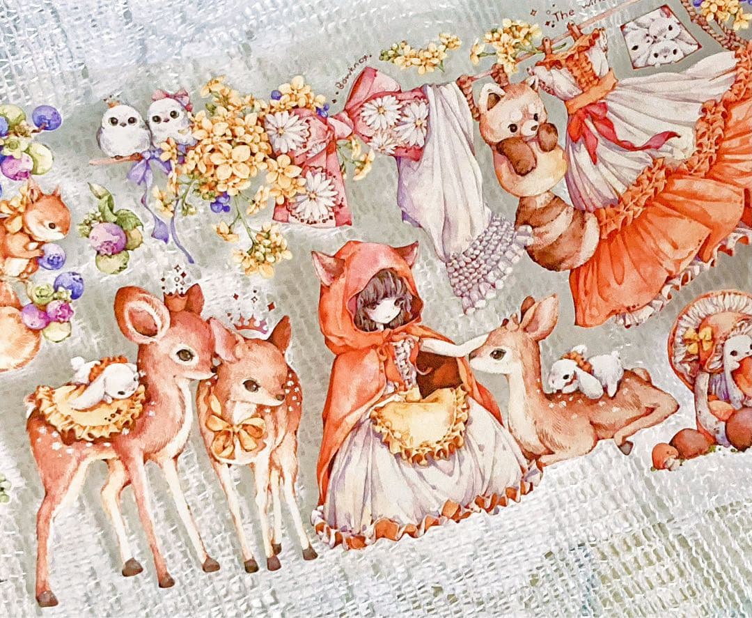 海外マステ マスキングテープ 切り売り 獅子さん・女の子・動物 - メルカリ