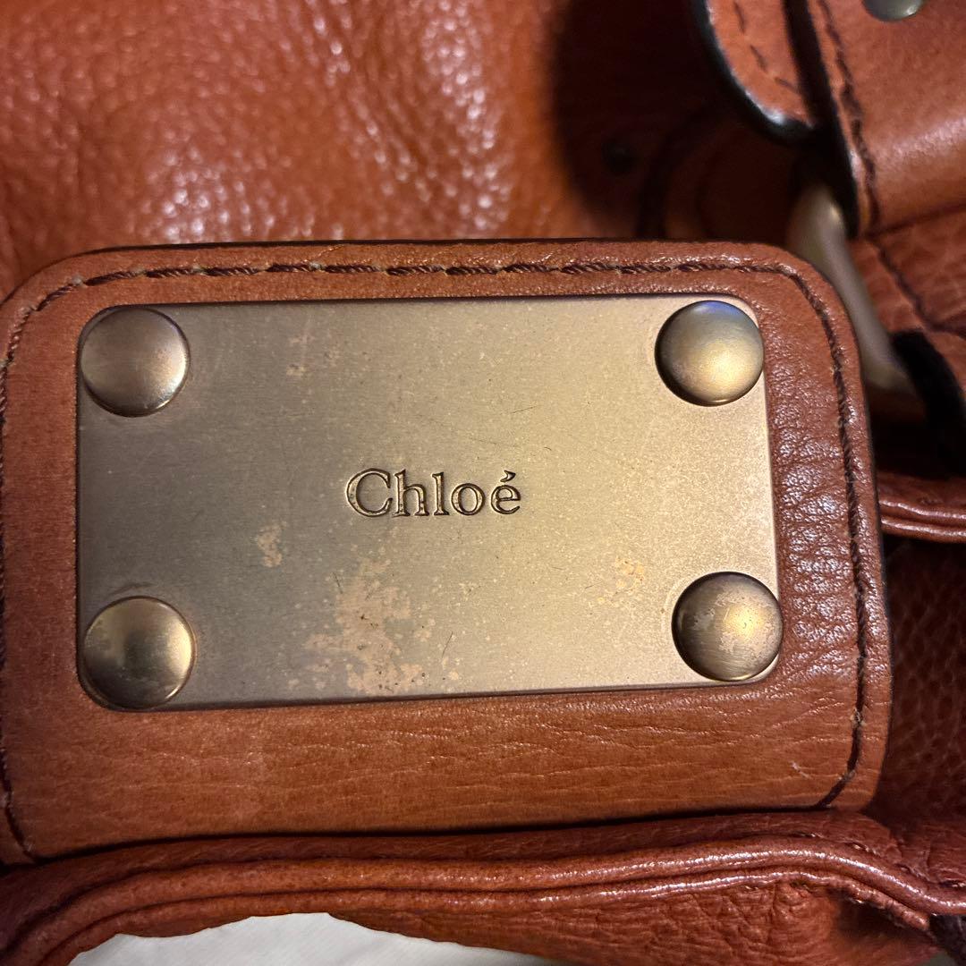 Chloé ブラウンレザー ハンドバッグ