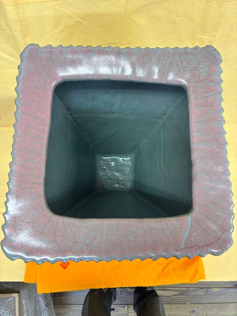 真作保証品　中島宏　青瓷釉彩壺　共箱・共布■本物保証■　最上位作　人間国宝