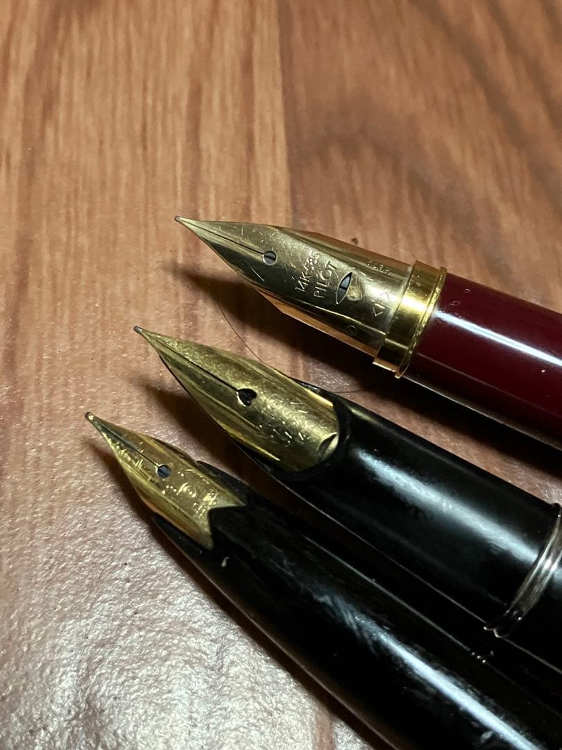 PILOT 万年筆 3本セット ペン先 14K 2本 18K 1本 パイロット