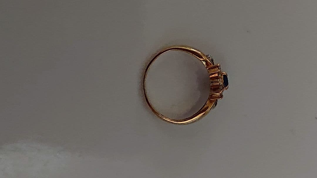 k18 pt900コンビフラワーモチーフリング