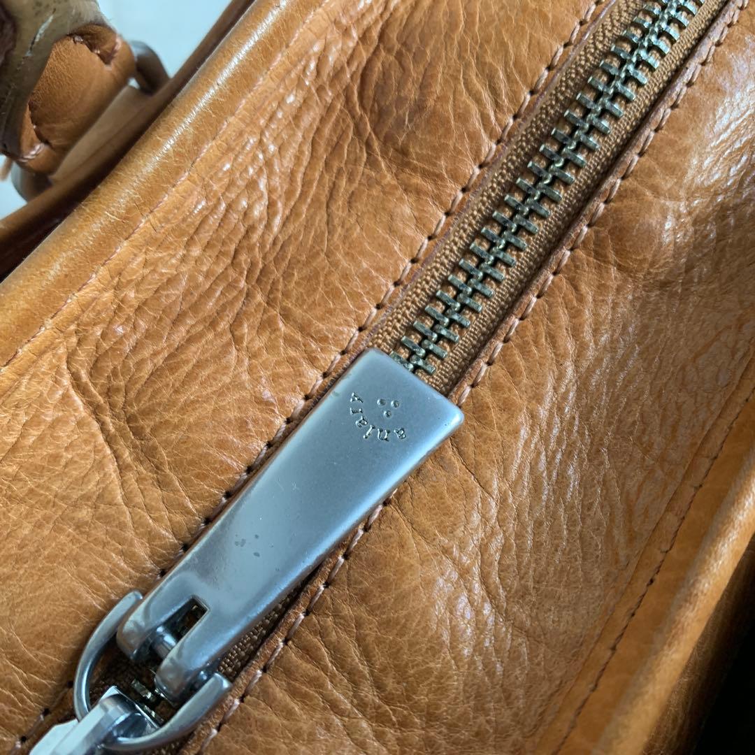 美品＊aniary アニアリ ブリーフバッグ 2way キャメル A4 ビジネス