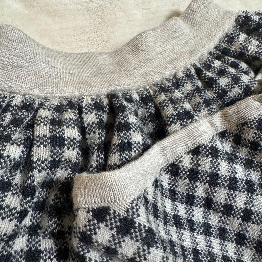 SOOR PLOOM チェックニットスカート 6Y