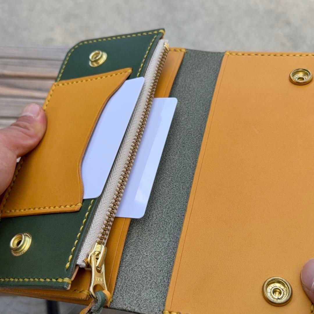 栃木レザー　ロング　トラッカーウォレット