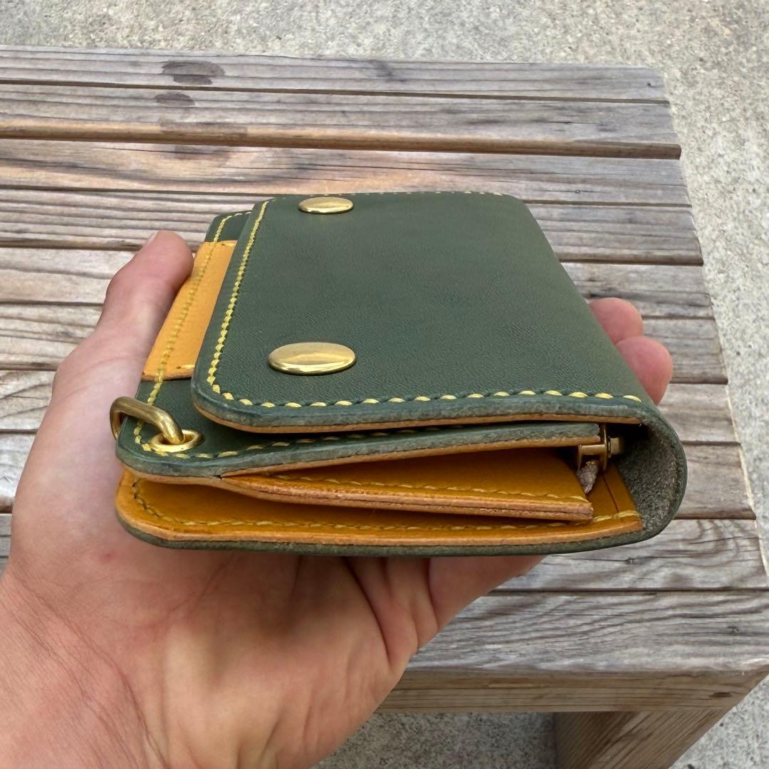 栃木レザー　ロング　トラッカーウォレット