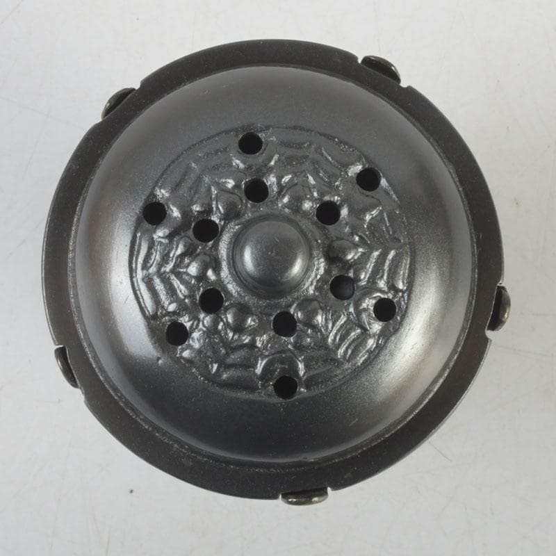 茶道具 唐銅風炉師 藤井宗喜作 唐銅 古銅写 火舎蓋置