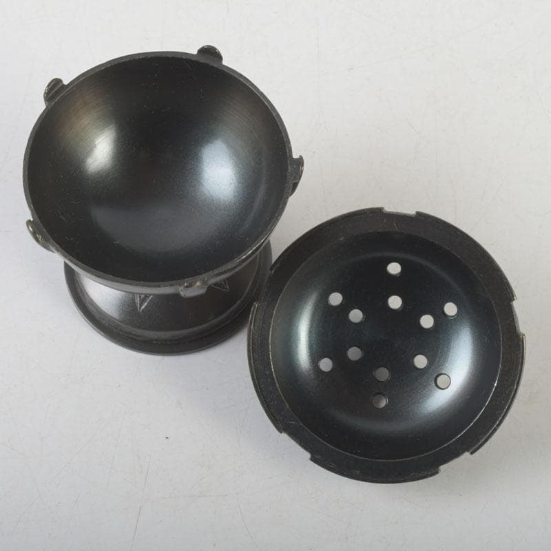 茶道具 唐銅風炉師 藤井宗喜作 唐銅 古銅写 火舎蓋置