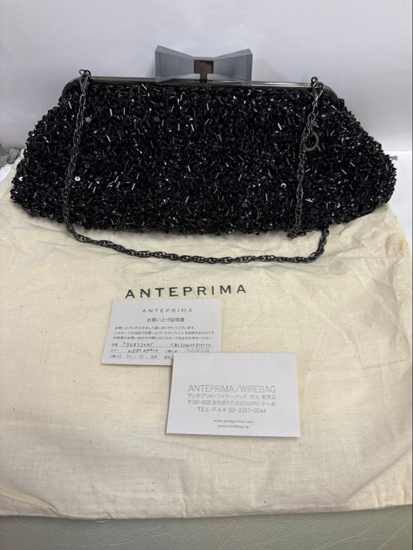 ANTEPRIMA クラッチバッグ　クリスタルフィオッコ　黒
