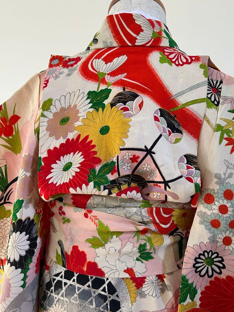 3歳　アンティーク正絹着物