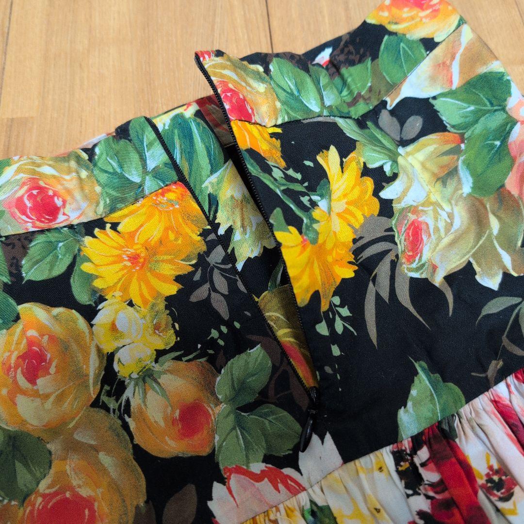 DOLCE&GABBANA 花柄 フリル スカート