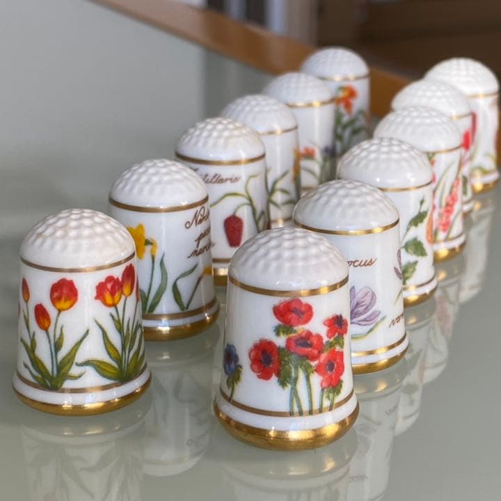 希少品！フランクリン1978年発行 シンブル 指貫き 12種セット 希少品！フランクリン1978年発行 シンブル 指貫き 12種セット 希少品