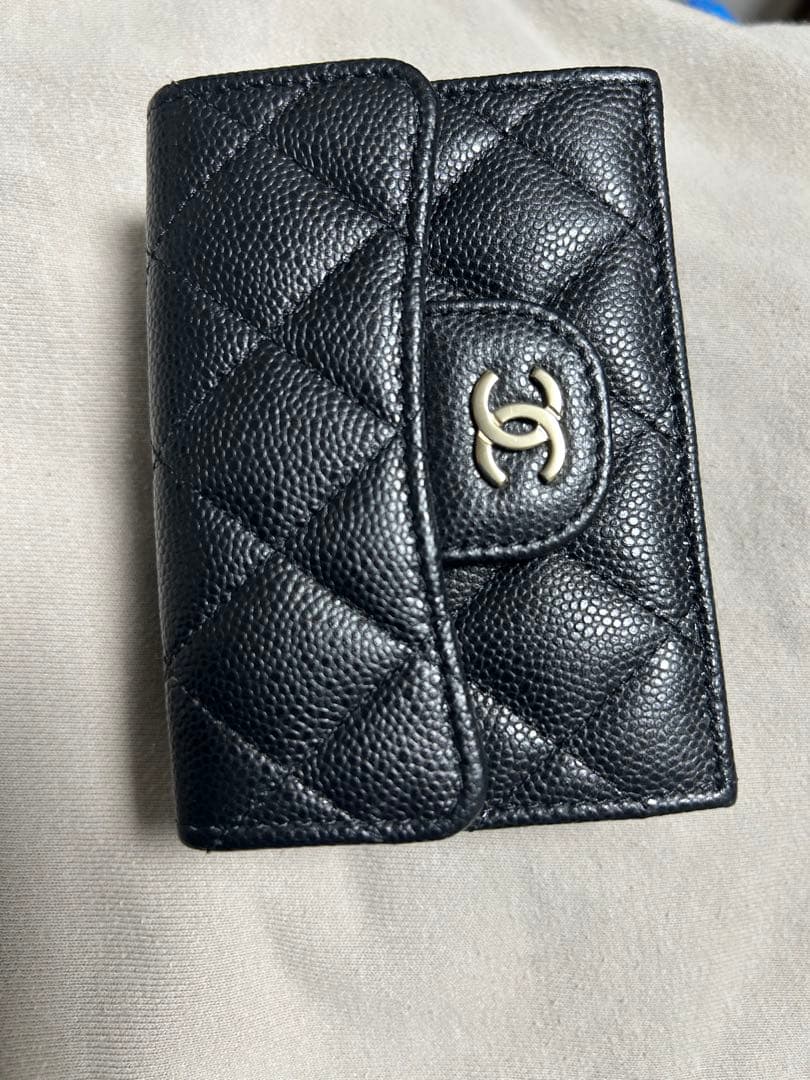 シャネル　三つ折り財布　マトラッセ　極美品　ほぼ付属品有り