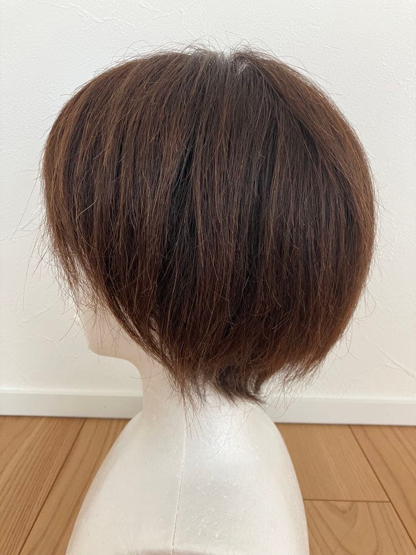 【お値下げ】医療用　フルウィッグ　人毛100％　ダークブラウン