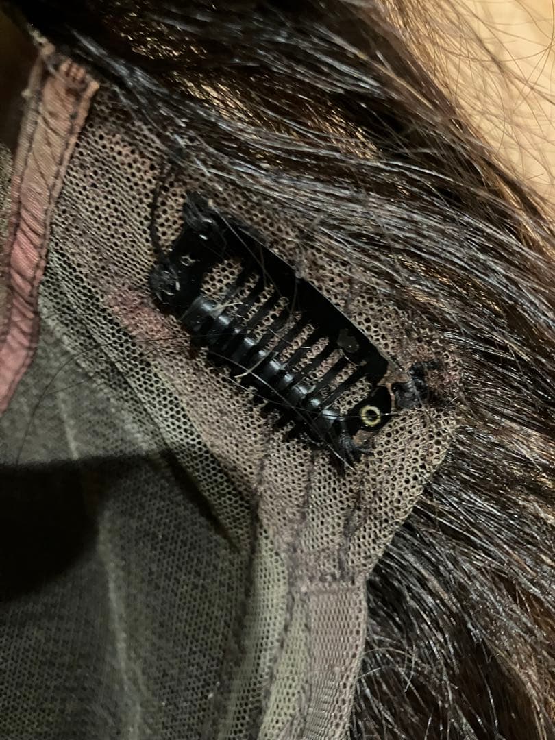 【お値下げ】医療用　フルウィッグ　人毛100％　ダークブラウン