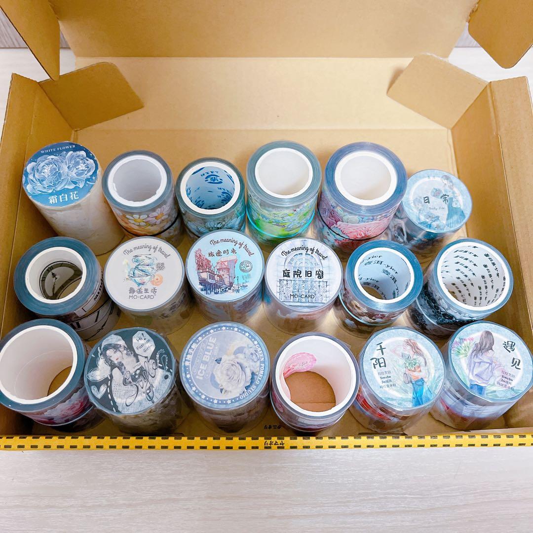 【18本】　海外マステ　petテープ　まとめ売り　コラージュ　素材　断捨離