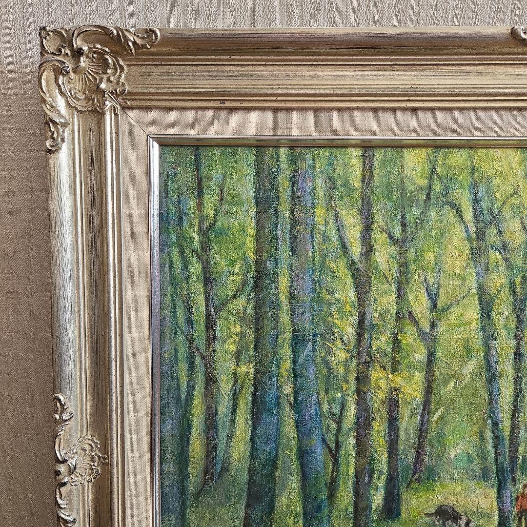 【noreenfatima1977】油彩画　F15 初夏の日ざしガラスなし