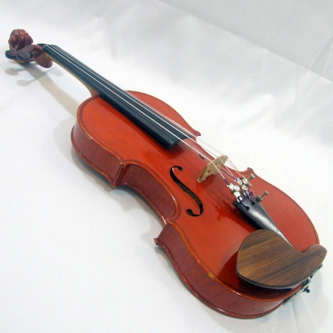 シャコンヌ サラバンド バイオリン 虎杢 1/2 弓 ケース メンテ済み