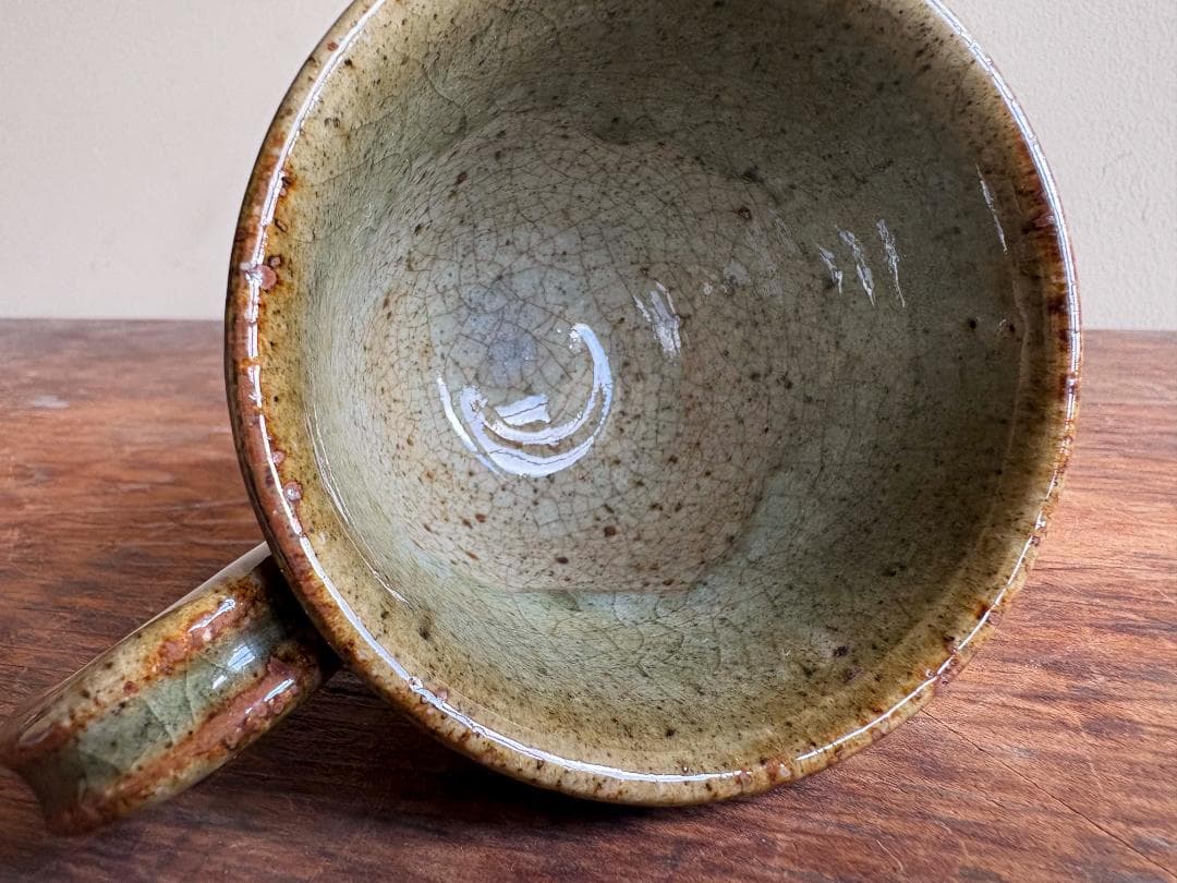 イムサエム　コーヒーカップ　線刻紋　大きいサイズ　使用品　美品