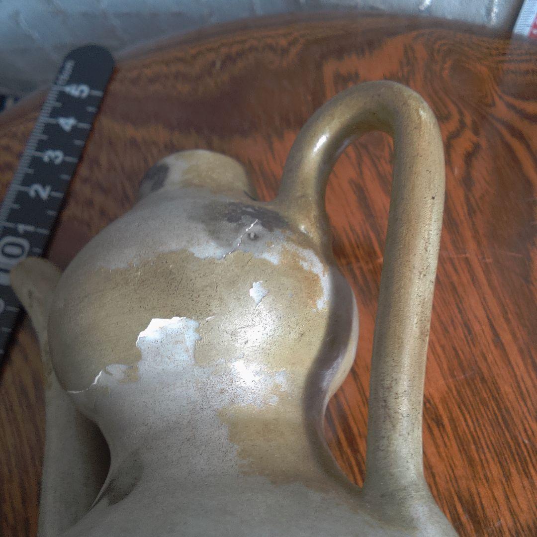 骨董6手作り陶器壺、二重ボディ 中国古美術焼物 壺 骨董品 楽天