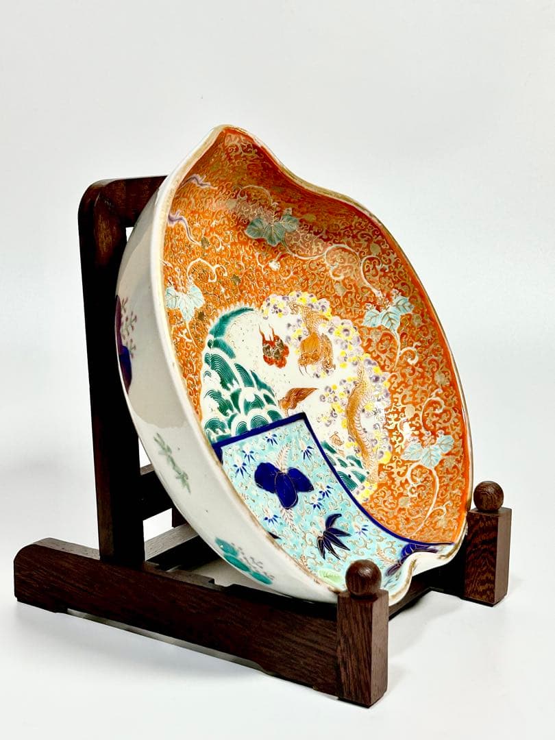 香蘭社図案帳 明治初期 色絵桃形鉢 深川栄左衛門