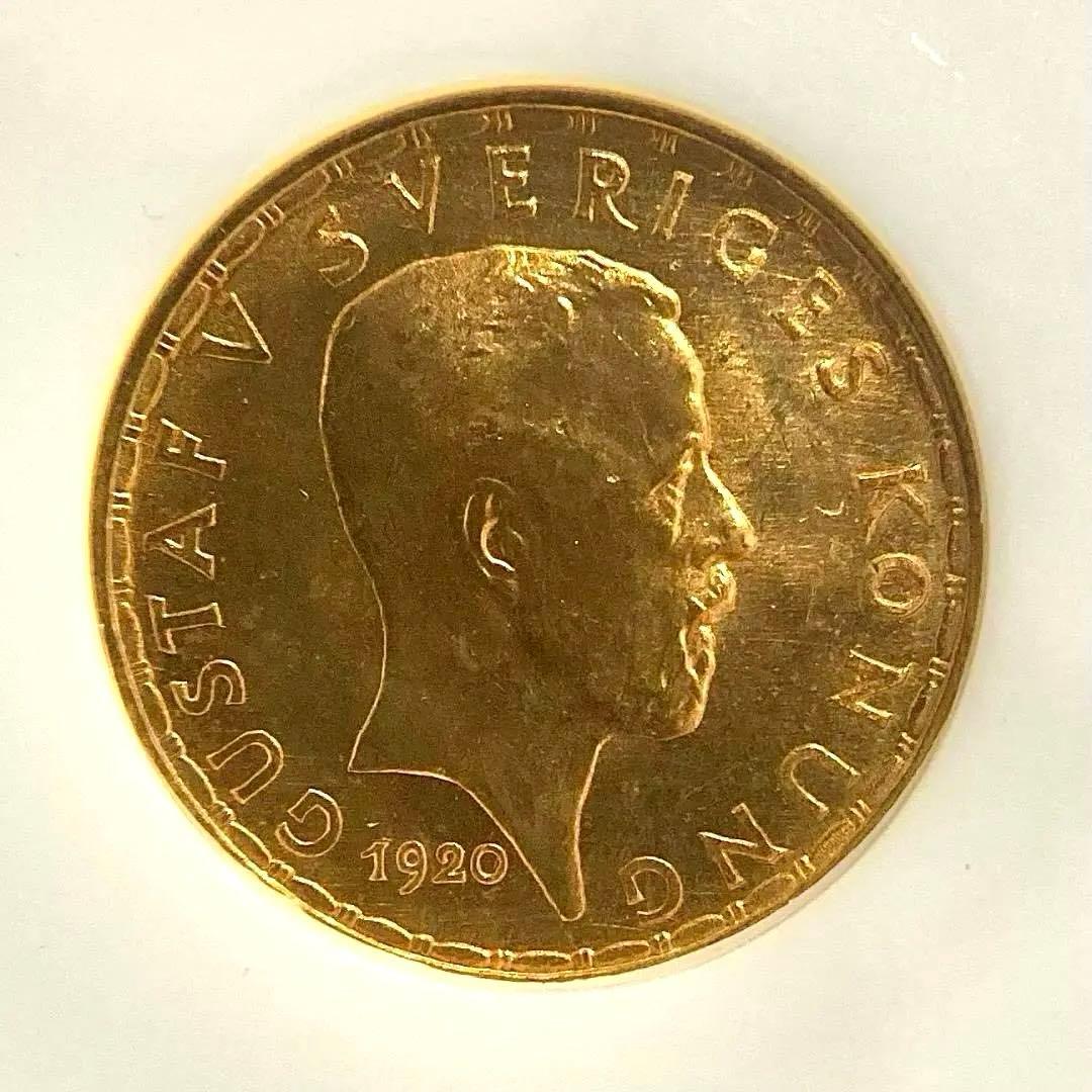★★★★やっちゃん★★★★1920年スウェーデン5クローナ金貨★MS65 やっちゃん1920年スウェーデン5クローナ金貨☆MS65 やっちゃん1920年
