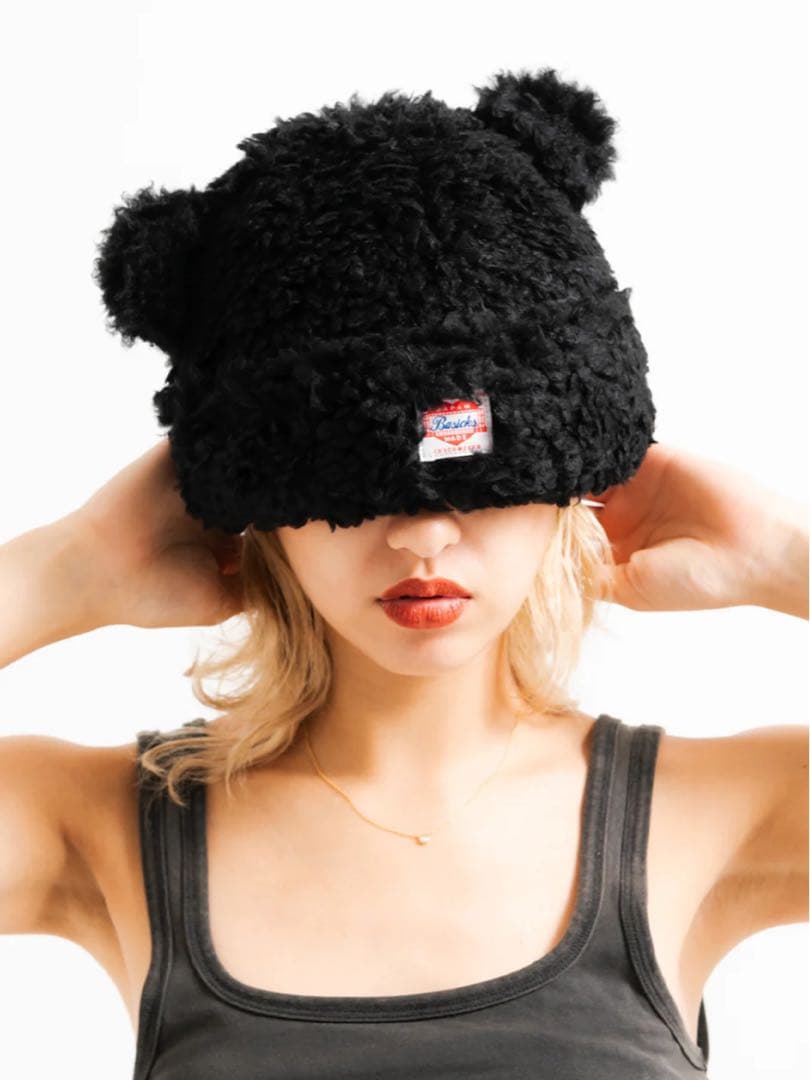 BASICKS BEAR BEANIE / BLK サイズM ベイシックス