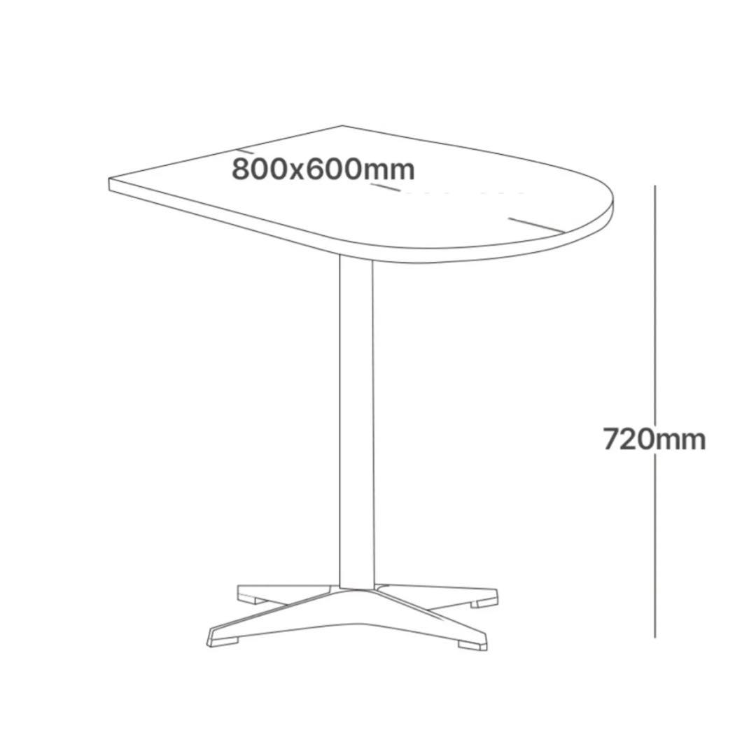 【韓国家具】 半楕円 ダイニングテーブル ホワイト