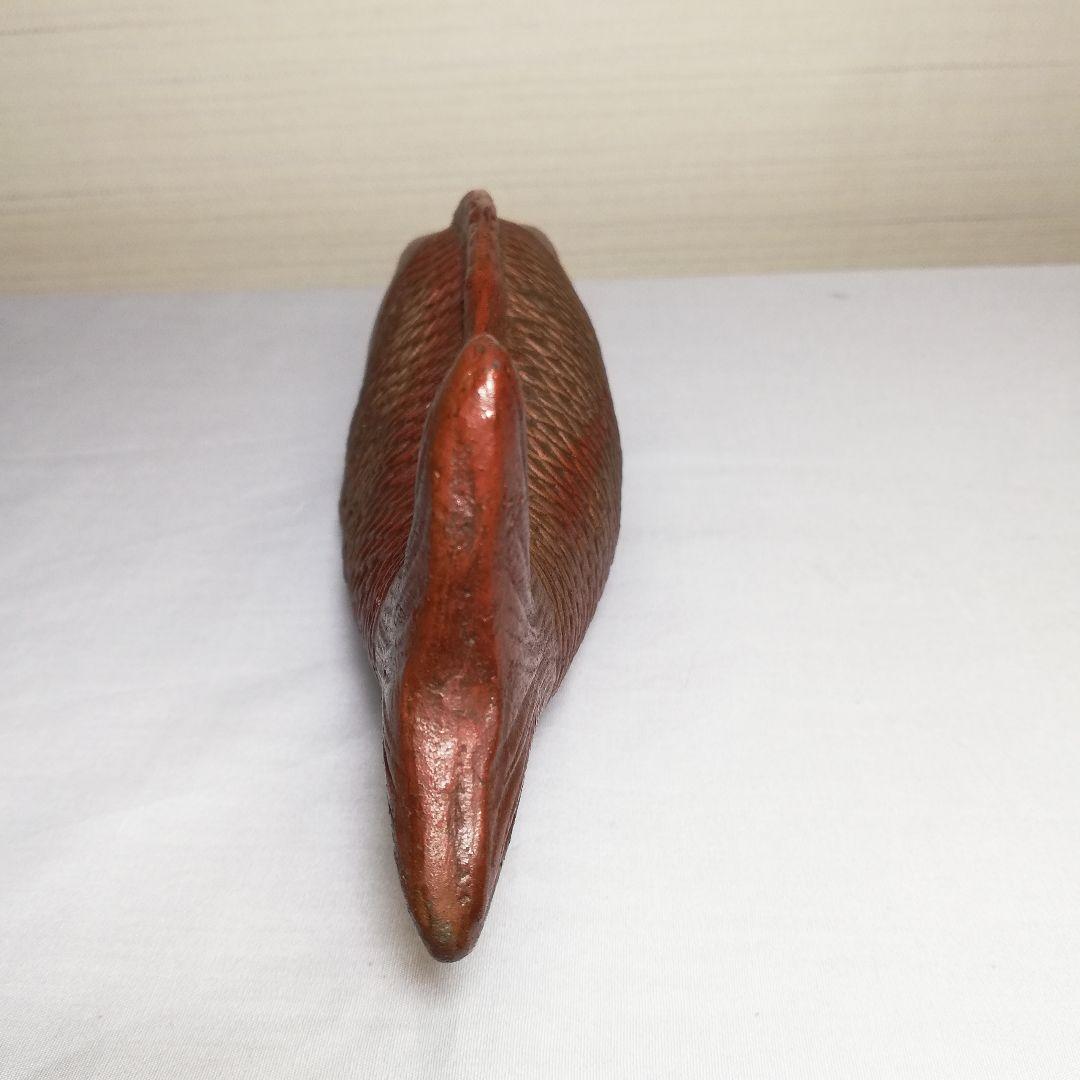 明治時代 備前焼 魚掛け花入 細工物 オブジェ 陶彫 緋襷 花器 工芸