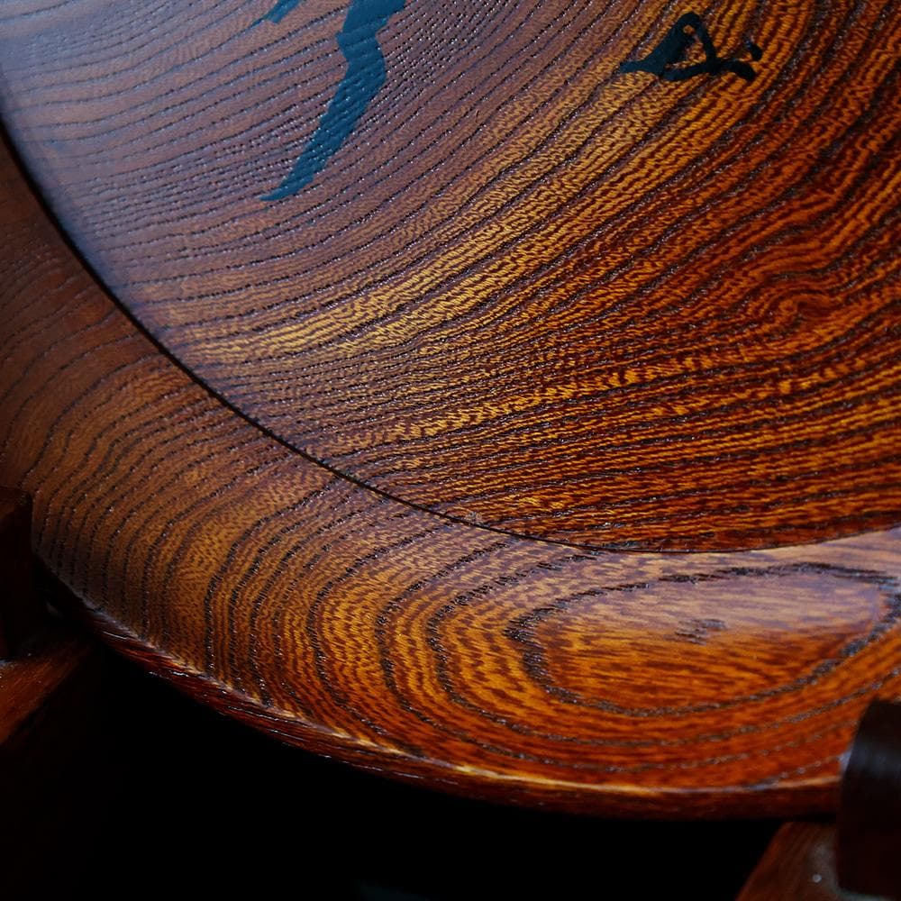 未使用 春正派 塗師 酒井半峰 松 無古今色 共布 栞 煎茶盆 直径28㎝