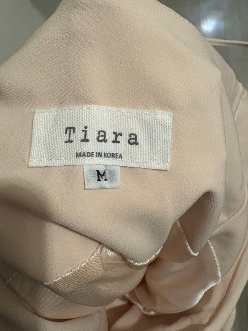 RANS ria バストドレープタイトドレス　ベージュ