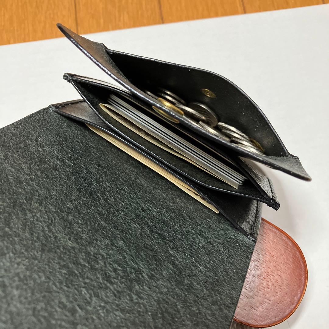 [ハンドメイド]ミニトラッカーウォレット栃木サドルオイルレザー小銭入れホック付き