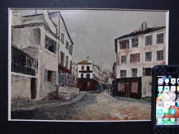 ユトリロ、MauriceUtrilloソルバン道り、限定高級画版、新品額付