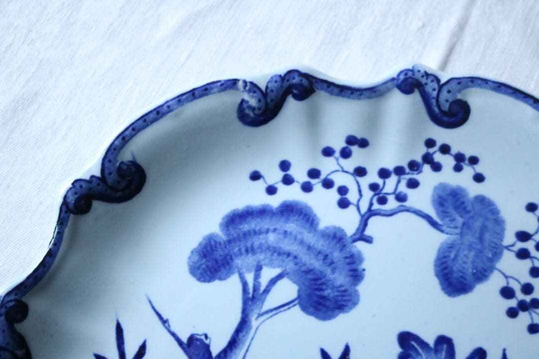 フランス　アンティーク　creil montereau ペールブルー　オランダ