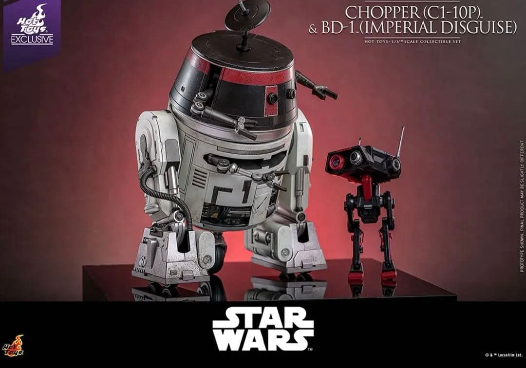 『スター・ウォーズ』1/6スケールフィギュア　チョッパー＆BD-1（帝国軍変装）