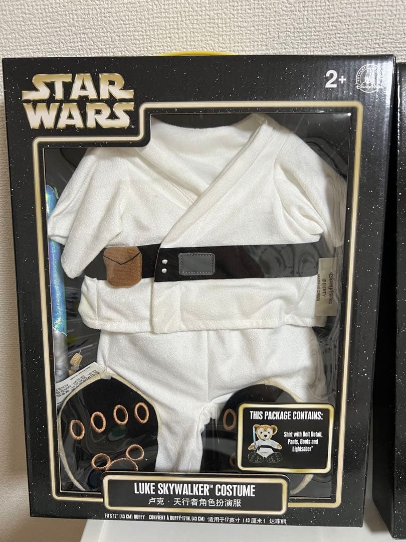 ダッフィー、シェリーメイコスチュームスターウォーズルークスカイウォーカー、レイア