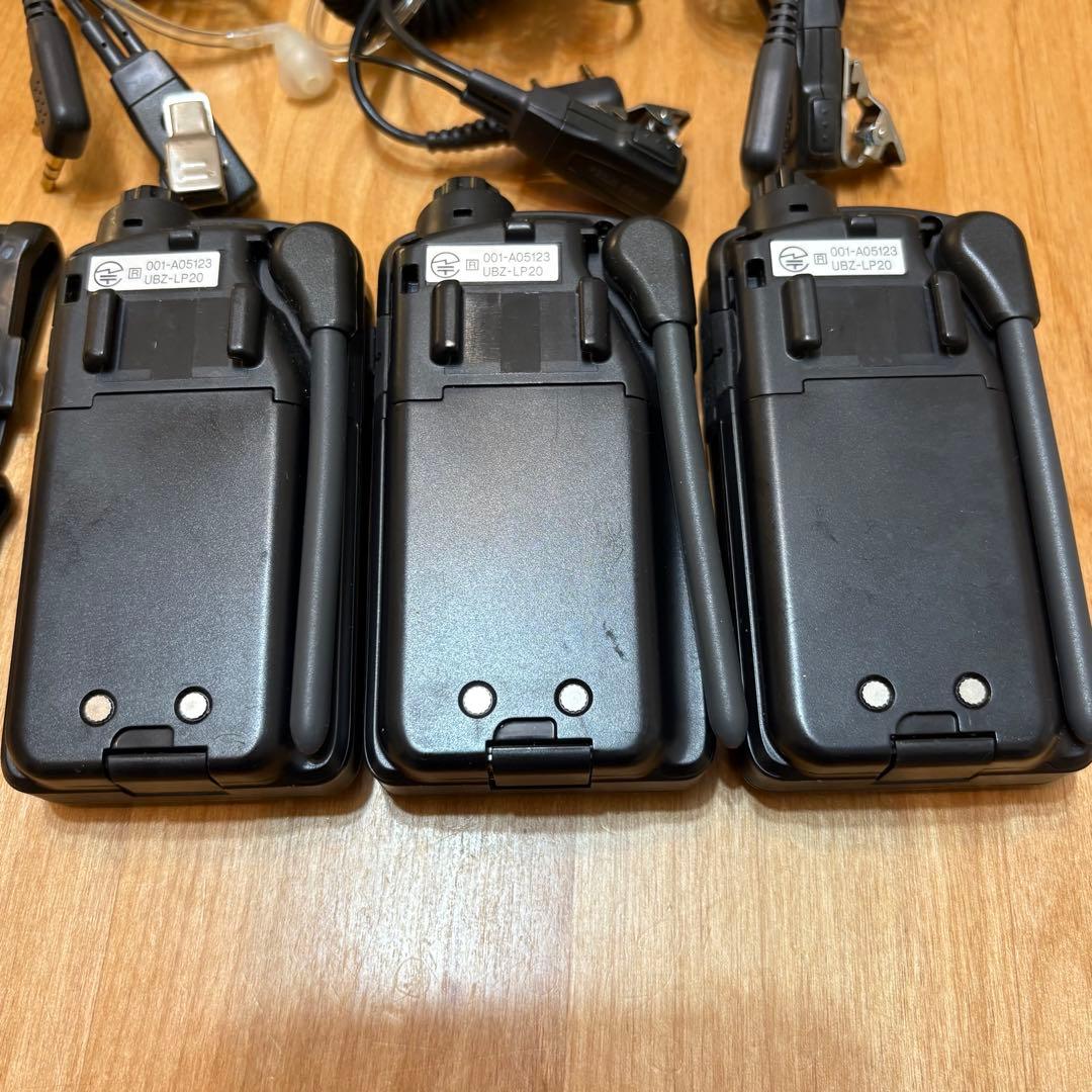 KENWOOD UBZ-LP20 トランシーバー イヤホン付き 3台 電池式