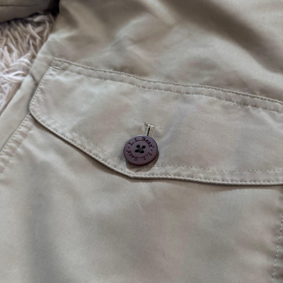 L.L.Bean　エルエルビーン　襟レザースウィングトップ　ベージュ　A-2