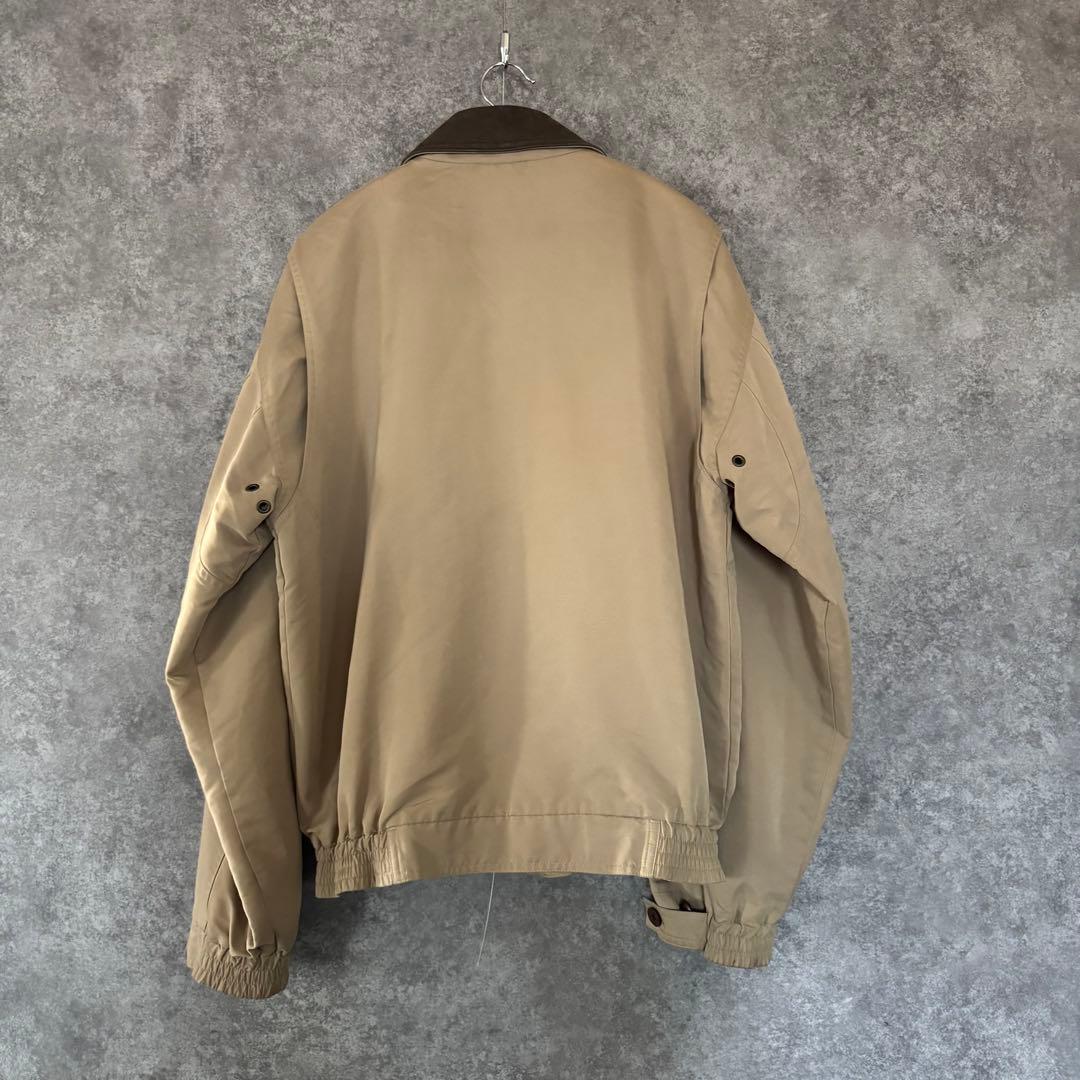 L.L.Bean　エルエルビーン　襟レザースウィングトップ　ベージュ　A-2