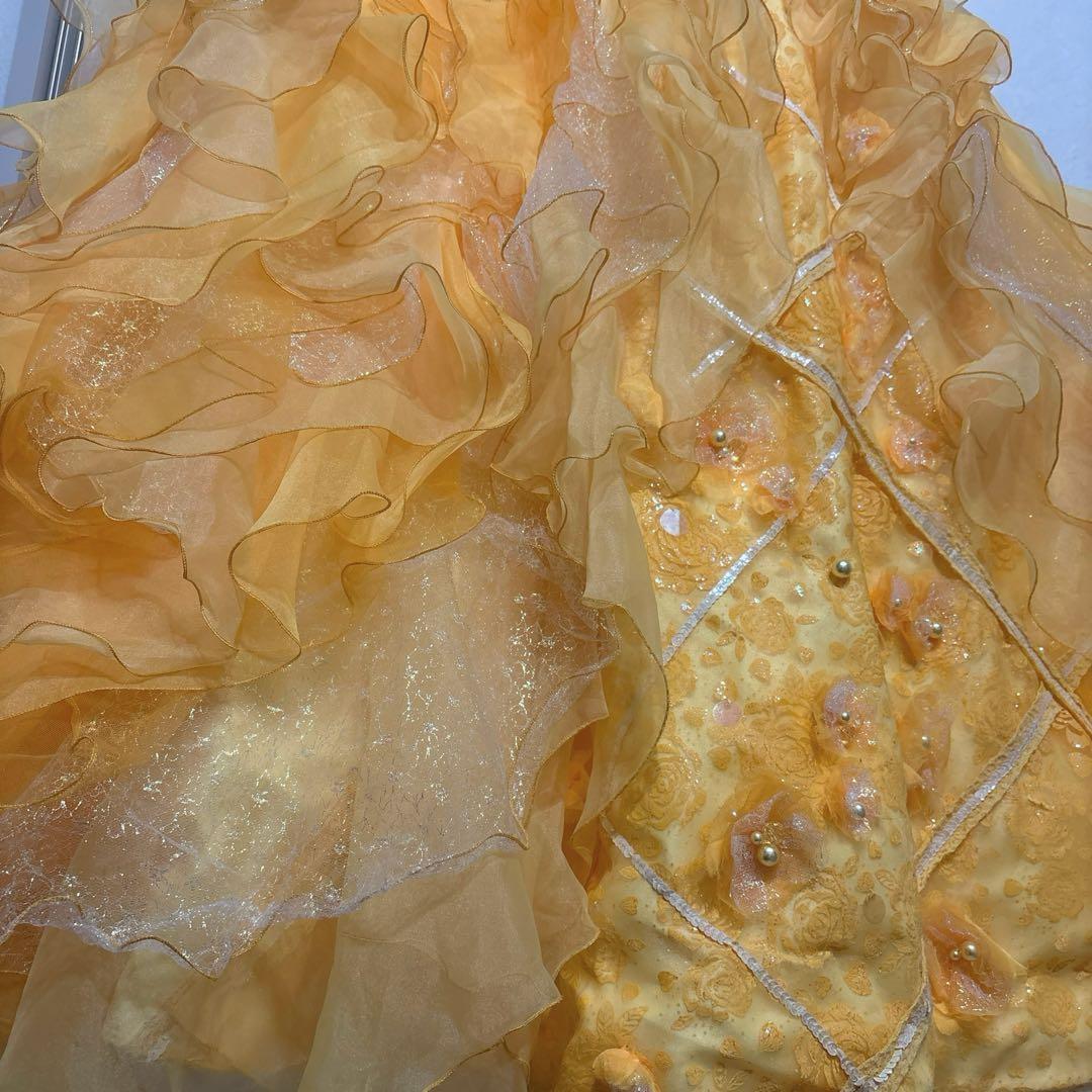 yellow dress 約9号 約Mサイズ(ウエディング結婚式発表会演奏会