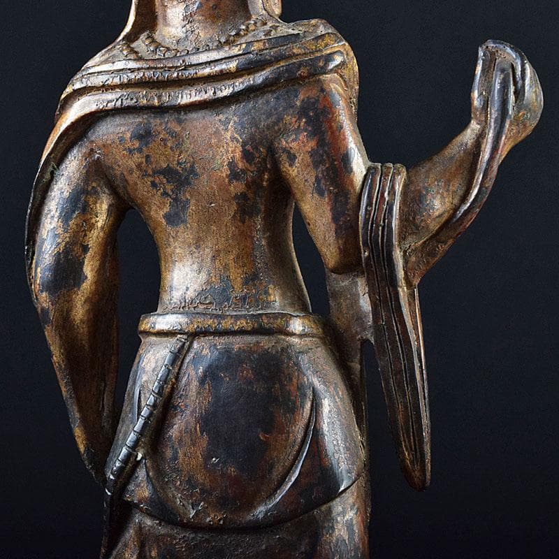 マツ　仏教美術　古銅鍍金　チベット仏　仏像　置物　D　R8634