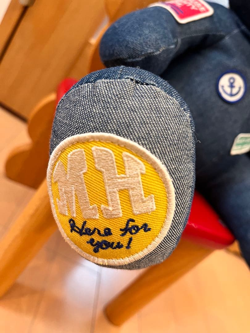 超希少⭐︎新品同様ミキハウス⭐︎ぬいぐるみ　うさぎ　デニム