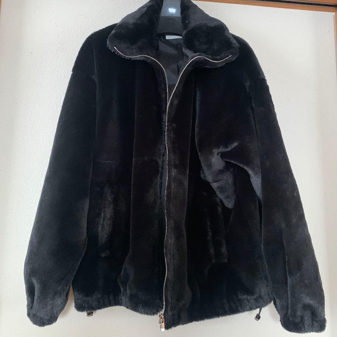 新品タグ付MONKEYTIME ファーブルゾン　黒M